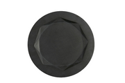 Jewel Cut Matte Black Slate Dinner Plate