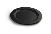 Jewel Cut Matte Black Slate Dinner Plate