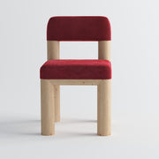 Upholstered Dining Chair with Solid Wood Legs - Lollipop Chair