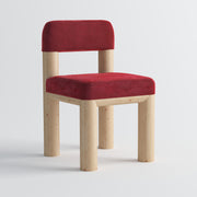 Upholstered Dining Chair with Solid Wood Legs - Lollipop Chair