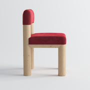 Upholstered Dining Chair with Solid Wood Legs - Lollipop Chair