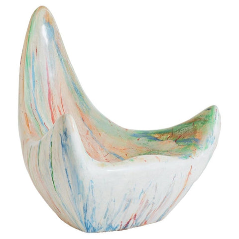 Sculptural Raw Cast Fiberglass Popcorn Armchair