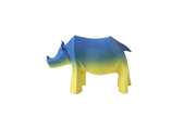 Gradient Fiberglass Rhino Sculpture