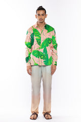 KOYTOY Banana Leaf Printed Shirt